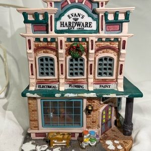 Lemax 2006 Evan’s Hardware Lighted Cristmas Village Holiday Season Decor